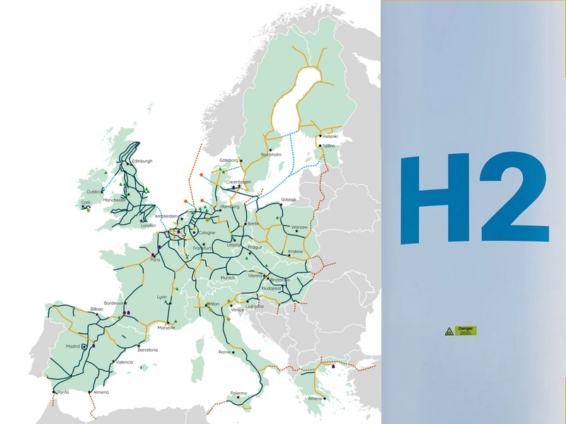 Evropu propojí vodíková potrubní síť o délce 40 000 km